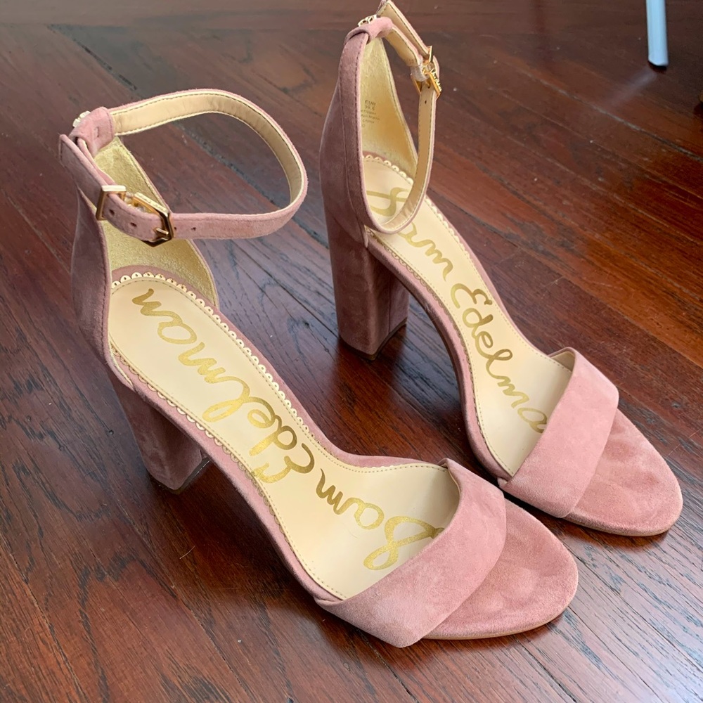 Dusty Rose Sam Edelman Yaro block heels